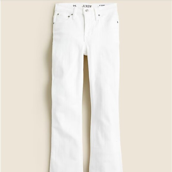 J. Crew 9" Billie Demi Boot Crop White 27 - Picture 1 of 11